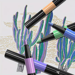 10 Metallic Marker Pens for Rock Painting, Ceramics, Wood, Fabric