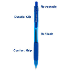 24 Pack AIHAO Blue Ink Ballpoint Pens Medium Point Retractable Smooth Writing