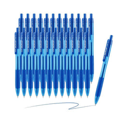 24 Pack AIHAO Blue Ink Ballpoint Pens Medium Point Retractable Smooth Writing