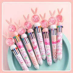 Student 10 Color Ballpoint Pen Cartoon Design