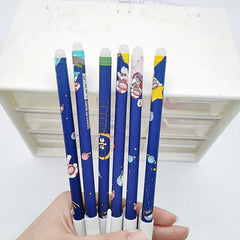 6pcs Astronaut Gel Pens 0 5mm Erasable & Minimalist