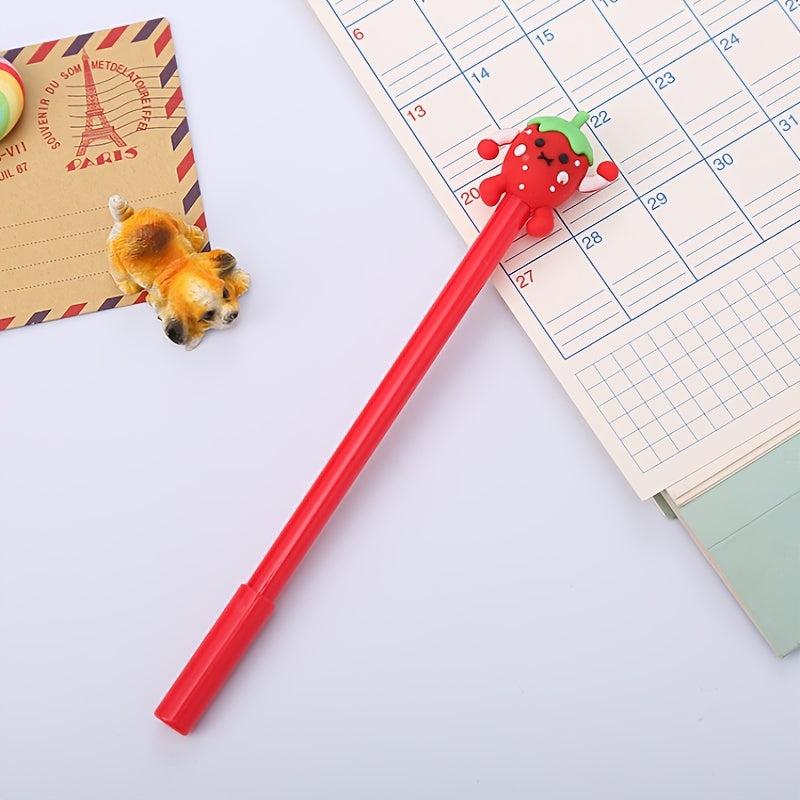 Fruit Gel Pen Study Stationery For Students 0.5mm Perfect Exam Gift