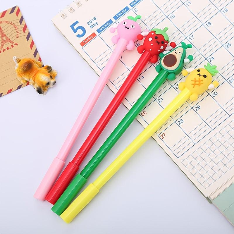 Fruit Gel Pen Study Stationery For Students 0.5mm Perfect Exam Gift