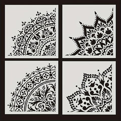 Round Pattern Painting Stencil Lace Ruler DIY Painting Tools