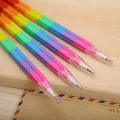4pcs Shape shifting Rainbow Building Block Pencil