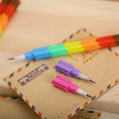 4pcs Shape shifting Rainbow Building Block Pencil
