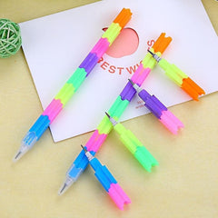 4pcs Shape shifting Rainbow Building Block Pencil