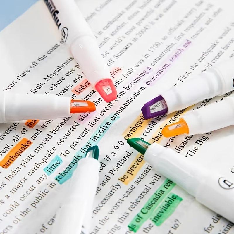 Double Tip Highlighter Pens - Macaron Markers Midliner Pastel - Set Of 6