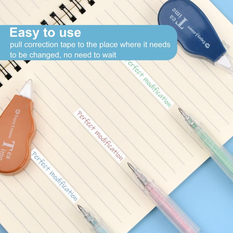 12pcs Mini Pocket Mouse Correction Tape - 4m X 5mm Easy Correct Roller Mouse