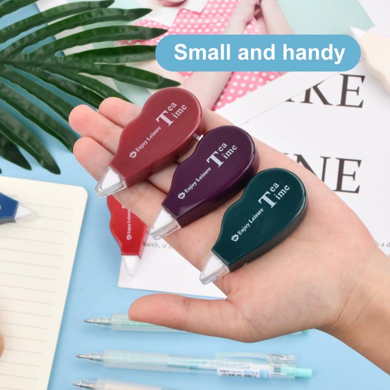 12pcs Mini Pocket Mouse Correction Tape - 4m X 5mm Easy Correct Roller Mouse