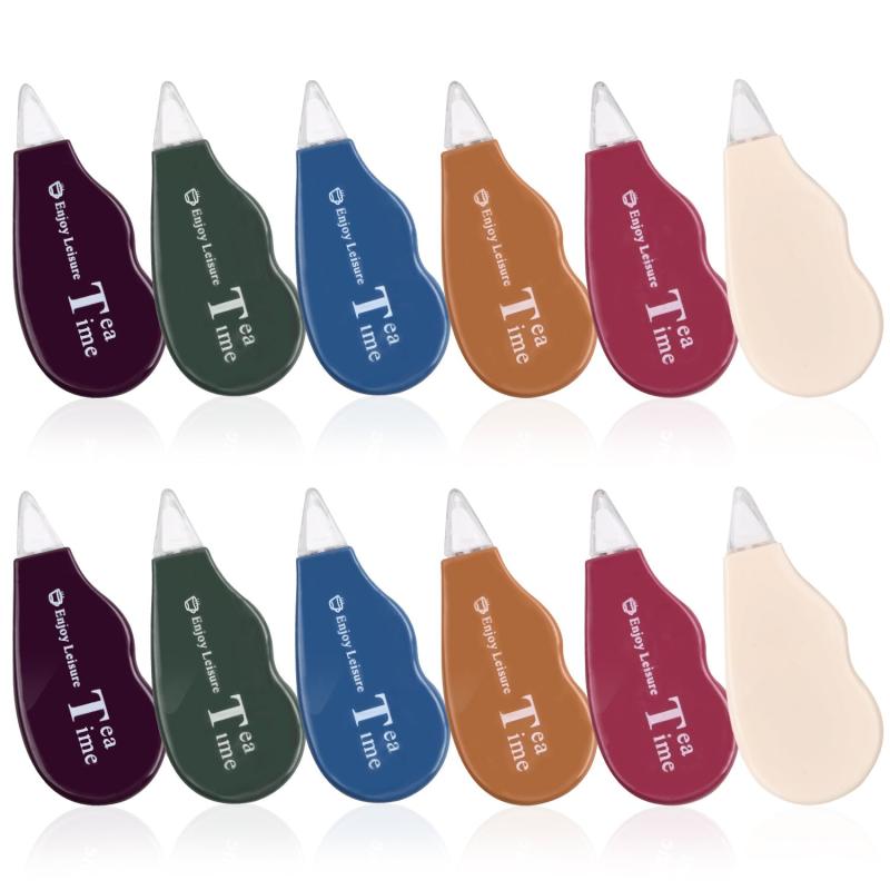 12pcs Mini Pocket Mouse Correction Tape - 4m X 5mm Easy Correct Roller Mouse