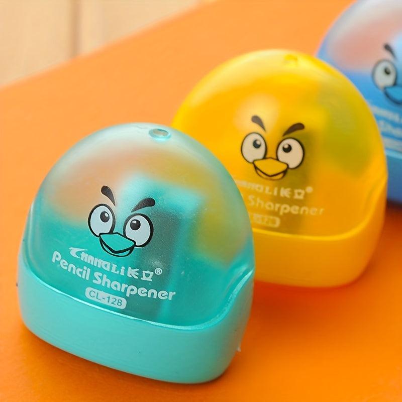 4pcs Cartoon Small Pencil Sharpener Student Stationery Set