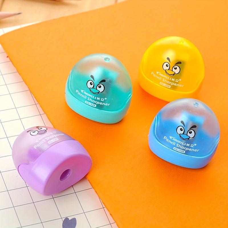 4pcs Cartoon Small Pencil Sharpener Student Stationery Set