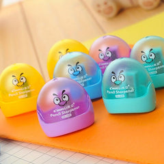 4pcs Cartoon Small Pencil Sharpener Student Stationery Set