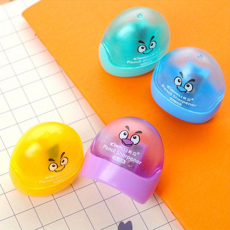 4pcs Cartoon Small Pencil Sharpener Student Stationery Set