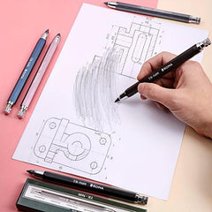 6mm Metal Mechanical Pencil Art Sketch Automatic Pencil Office Supplies