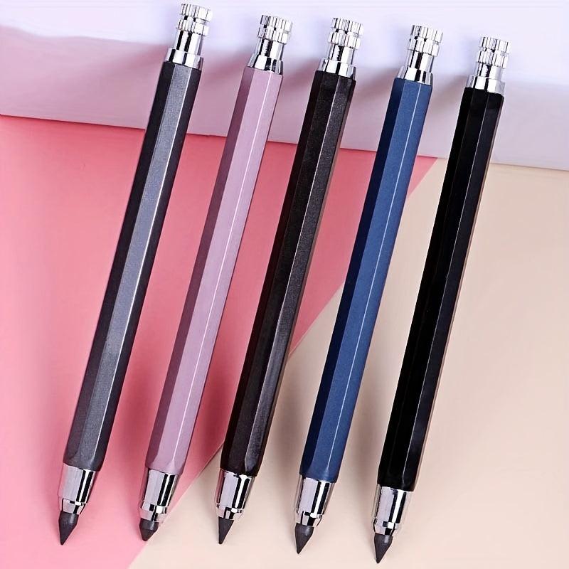 6mm Metal Mechanical Pencil Art Sketch Automatic Pencil Office Supplies
