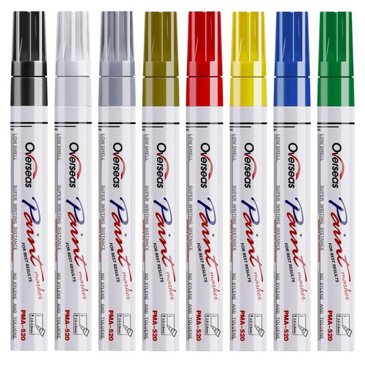 8 Colors Paint Marker Pens Medium Tip Waterproof Quick Dry Paint Pen