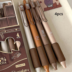 4pcs Box Soft Bag Rollerball Pen Press Type Pen Box Brush Pen Smooth