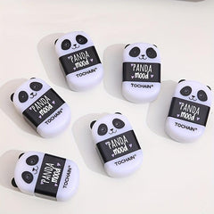 Cartoon Panda Eraser Pencil Sharpener 2-in-1 Multifunctional Eraser