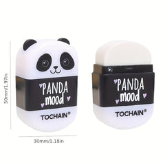 Cartoon Panda Eraser Pencil Sharpener 2-in-1 Multifunctional Eraser