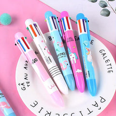 2pcs Flamingo Unicorn 6 Ballpoint Pen Student Writing Hand Account 0.55mm