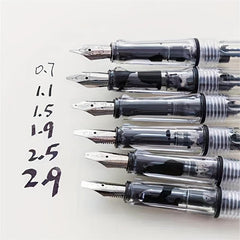 6 Transparent Fountain Pens for Art Gothic Lettering