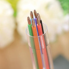 6pc Transparent Ballpoint Pens Creative Stationery