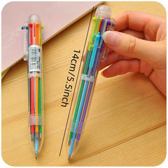 6pc Transparent Ballpoint Pens Creative Stationery