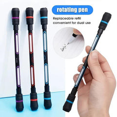 2Pcs Spinning Pens Writable Rotating Finger Pen Non Slip Coated Pen for Office