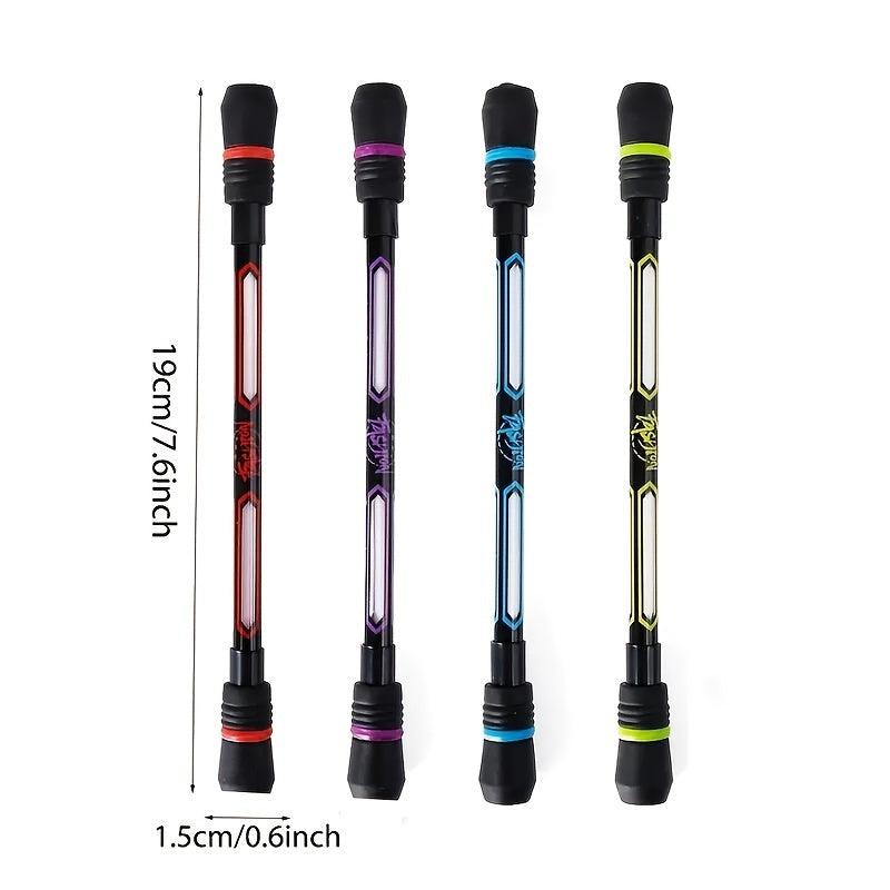 2Pcs Spinning Pens Writable Rotating Finger Pen Non Slip Coated Pen for Office