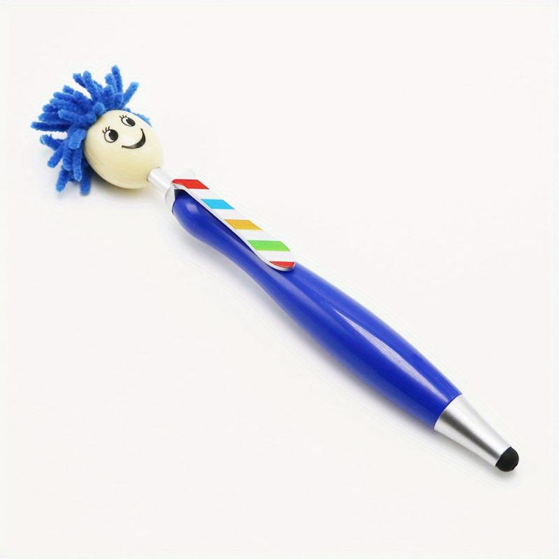 Creative Doll Head Gift Pen Plush Smiling Face Touch Screen Ballpoint Pen