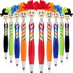 Creative Doll Head Gift Pen Plush Smiling Face Touch Screen Ballpoint Pen