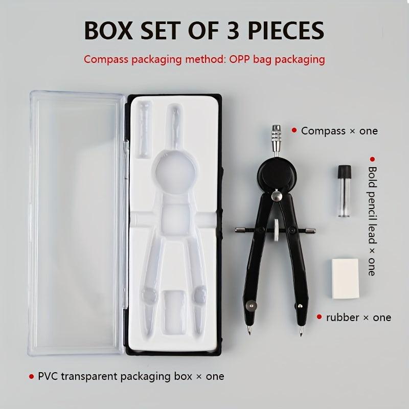 Precision Metal Boxed Drawing Compass for Students
