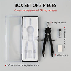 Precision Metal Boxed Drawing Compass for Students