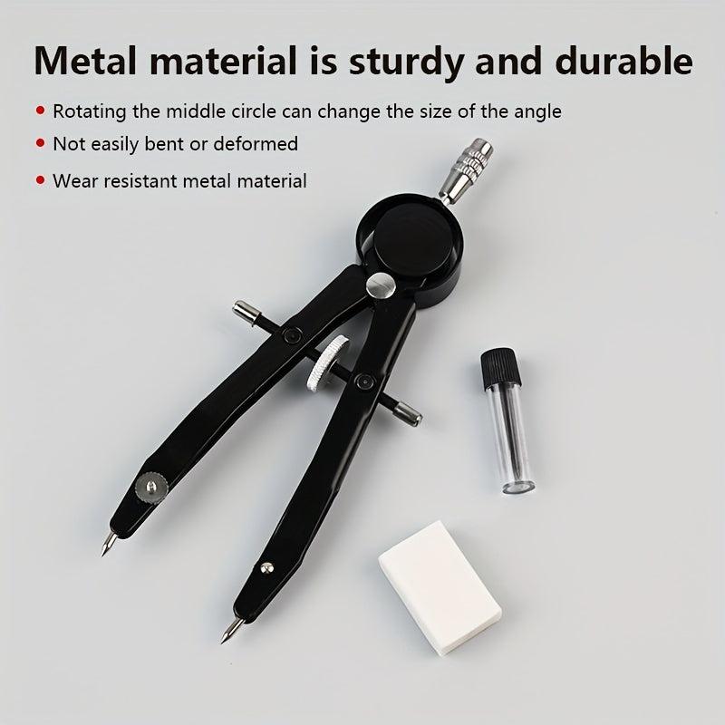 Precision Metal Boxed Drawing Compass for Students