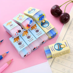3 Piece Space Erasers Assortment Novelty Pencil Erasers