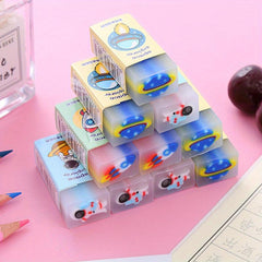 3 Piece Space Erasers Assortment Novelty Pencil Erasers
