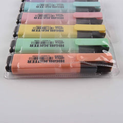 6 Highlighter Set Marker Pen 4mm Broad Tip Painting Graffiti Key Mark