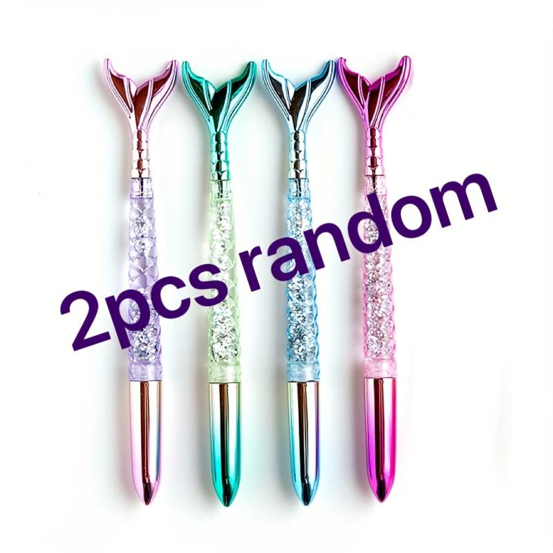 2pcs Mermaid Pens 1mm Ballpoint Pens for Home School and Office Stationery