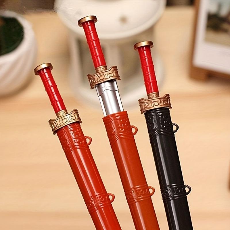 Vintage Chinese Sword Gel Pen School Office Supplies
