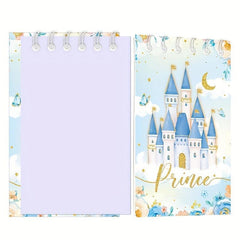6pcs Prince And Princess Mini Notebooks Castle Crown Notepad