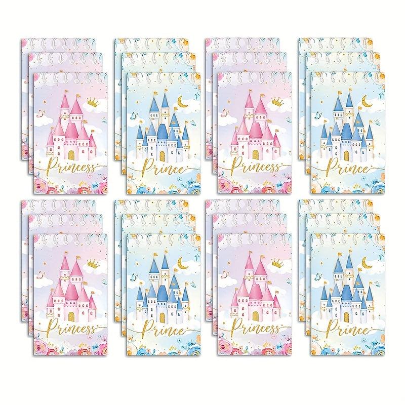 6pcs Prince And Princess Mini Notebooks Castle Crown Notepad
