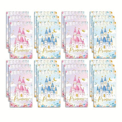 6pcs Prince And Princess Mini Notebooks Castle Crown Notepad