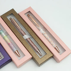 PU Golden Onion Glitter Metal Gift Ballpoint Pen For Women Girls