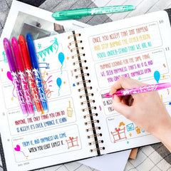 8pcs Erasable Rollerball Pen 0.5mm - Erasable Ink - Ballpoint Pen