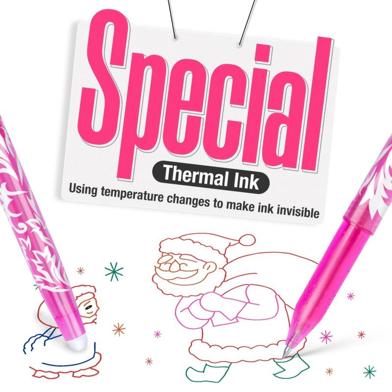 8pcs Erasable Rollerball Pen 0.5mm - Erasable Ink - Ballpoint Pen