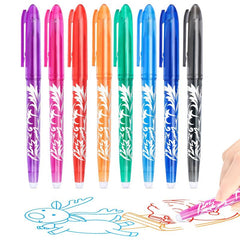 8pcs Erasable Rollerball Pen 0.5mm - Erasable Ink - Ballpoint Pen