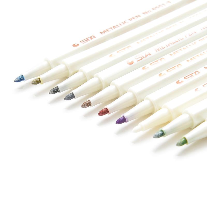 10pcs Metallic Marker Pen DIY Scrapbooking Crafts Marker