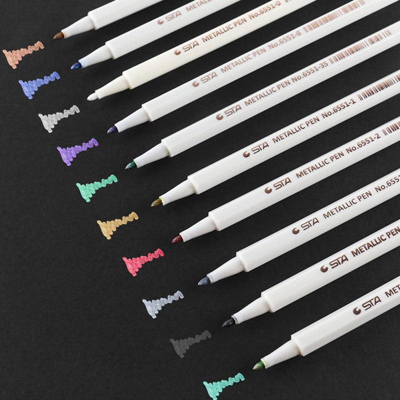 10pcs Metallic Marker Pen DIY Scrapbooking Crafts Marker
